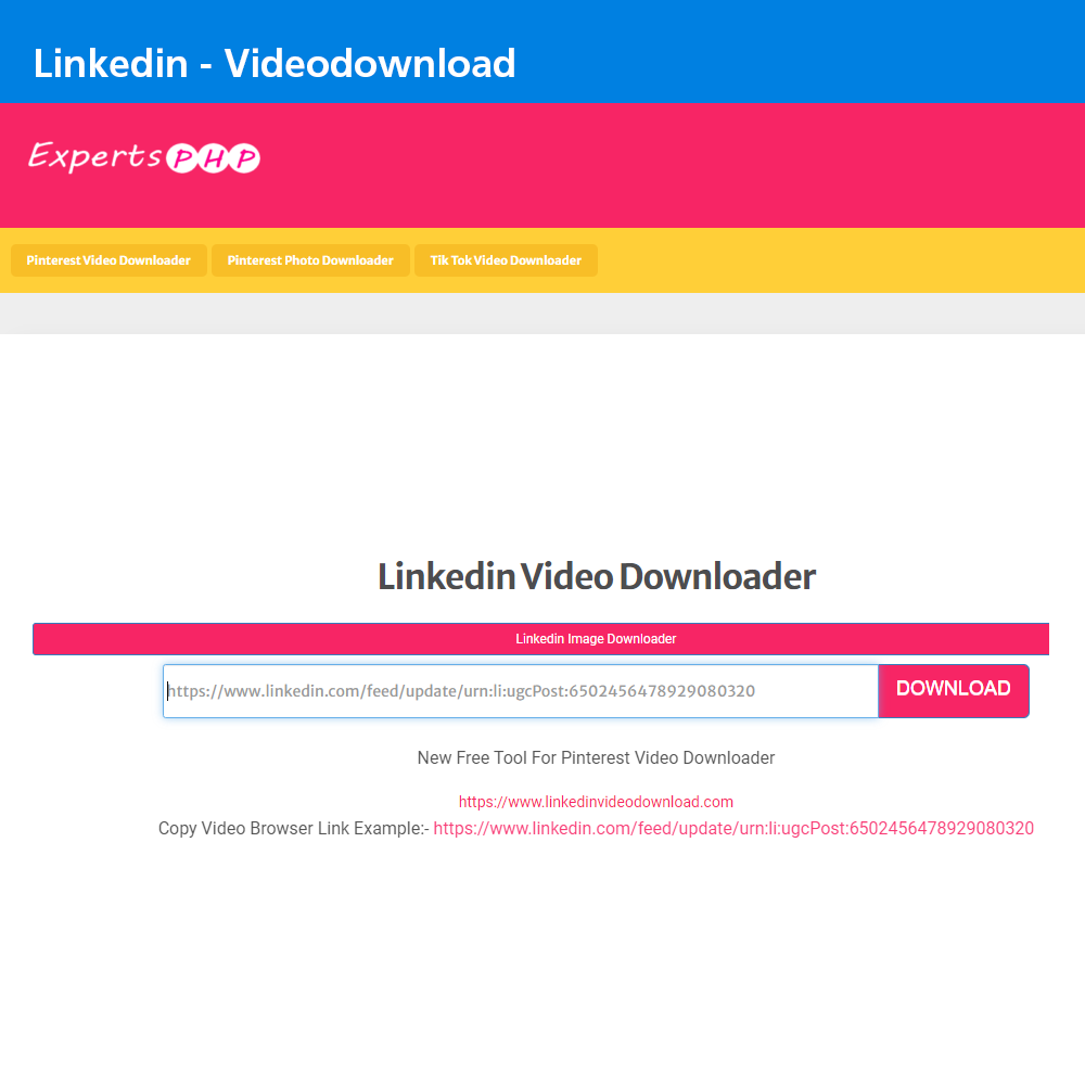 Linkedin-videodownload-Tool